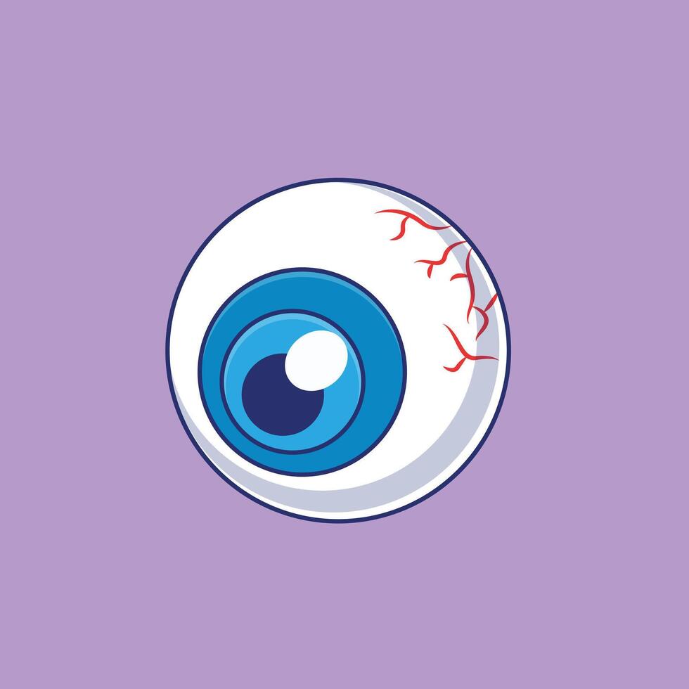 Eye Ball Cartoon Vector Icons Illustration. Flat Cartoon Concept. Suitable for any creative project.