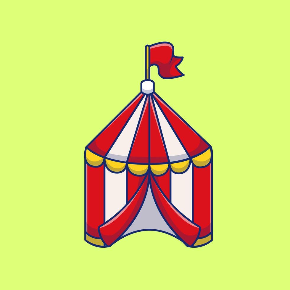 Circus Tent Cartoon Vector Icons Illustration. Flat Cartoon Concept. Suitable for any creative project.