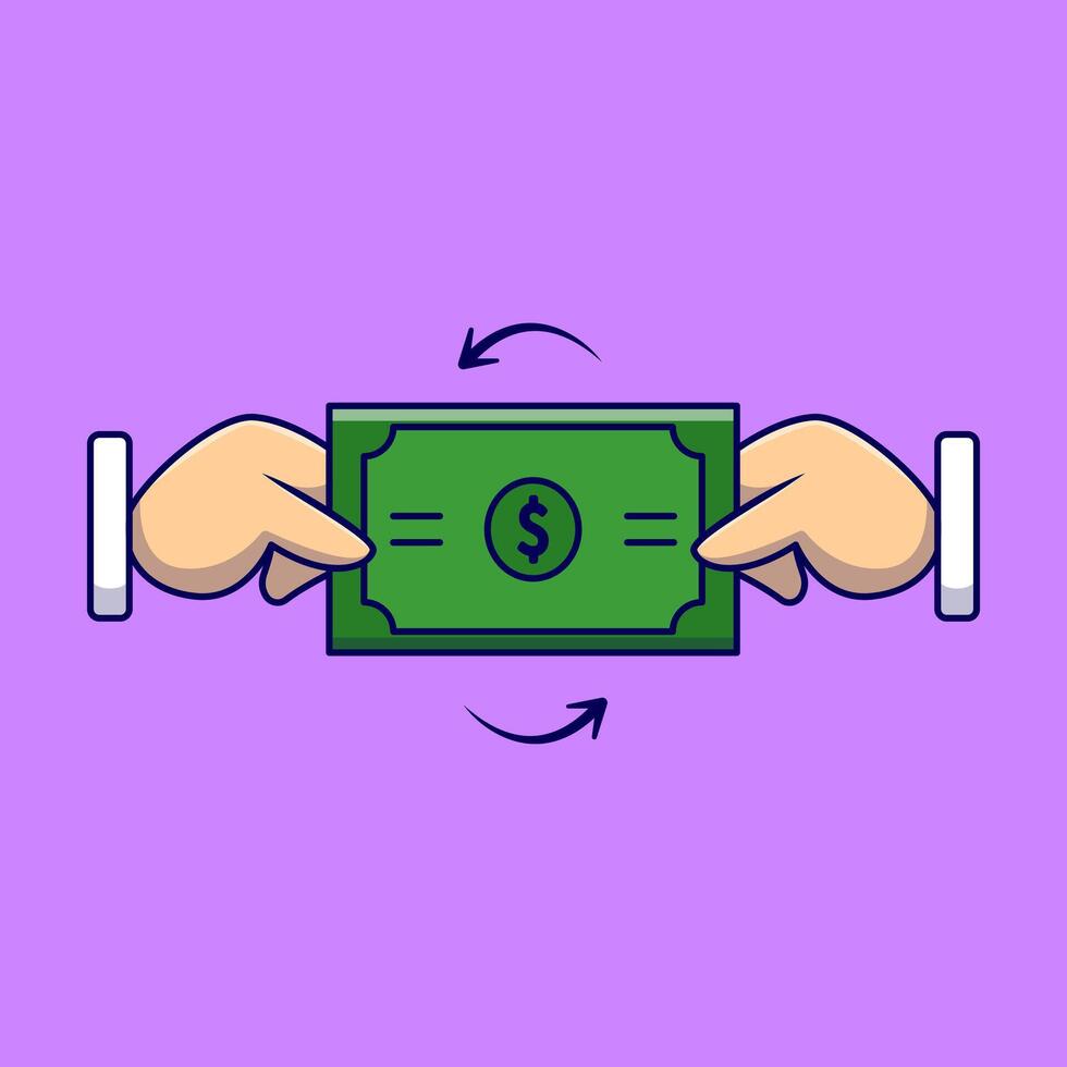 Money Transaction Cartoon Vector Icons Illustration. Flat Cartoon Concept. Suitable for any creative project.