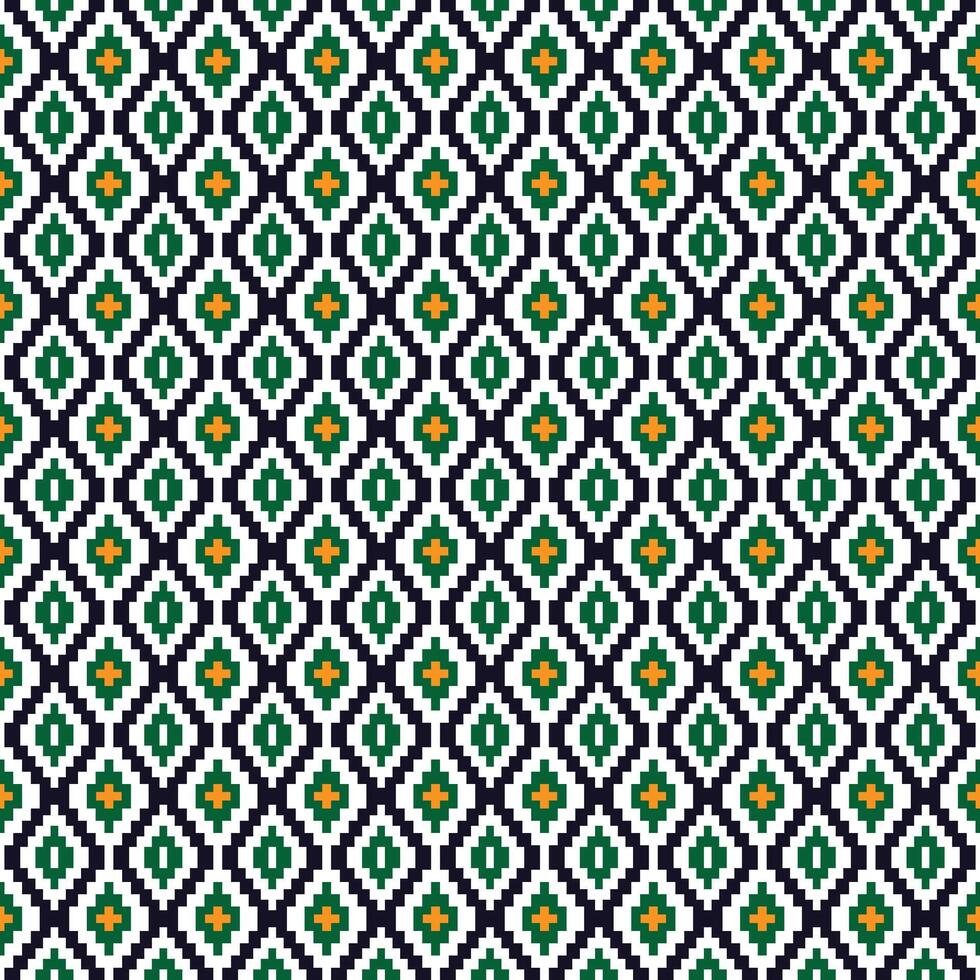 Geometric tribal ornament seamless pattern. Ethnic Aztec Navajo Native American style. Ethnic oriental vector illustration. Design textile, fabric, clothing, carpet, ikat, batik, background, wrapping.