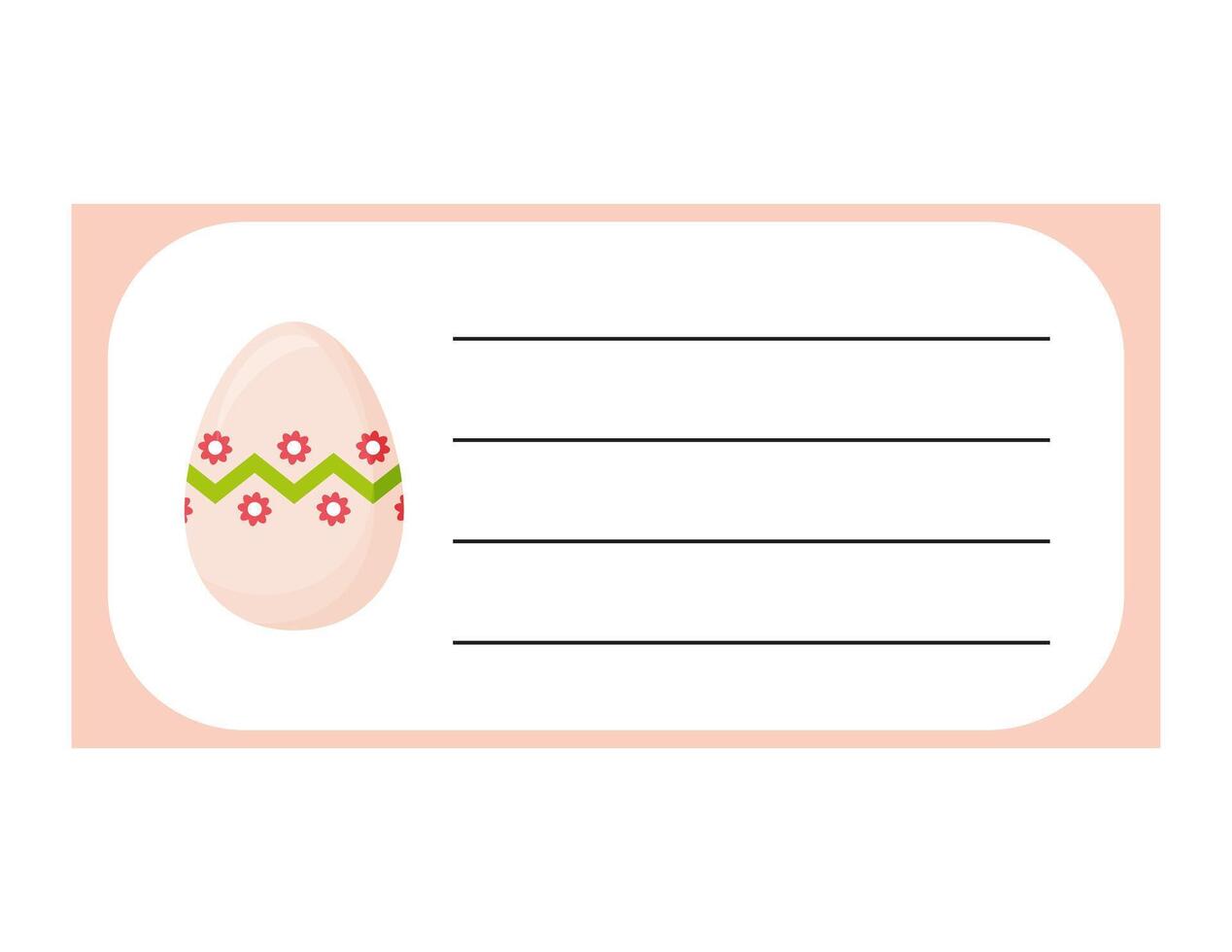 Set design for the pages of the children's weekly and daily planner. A cute easter egg, and a checklist layout for the diary and notebook. vector