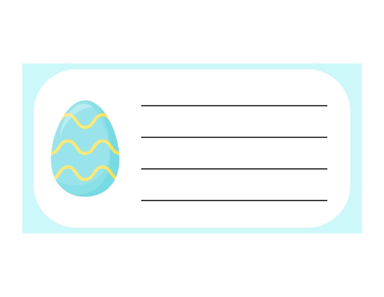 Set design for the pages of the children's weekly and daily planner. A cute easter egg, and a checklist layout for the diary and notebook. vector