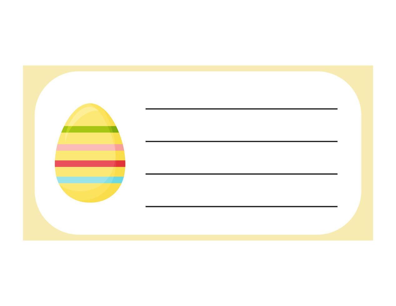 Set design for the pages of the children's weekly and daily planner. A cute easter egg, and a checklist layout for the diary and notebook. vector