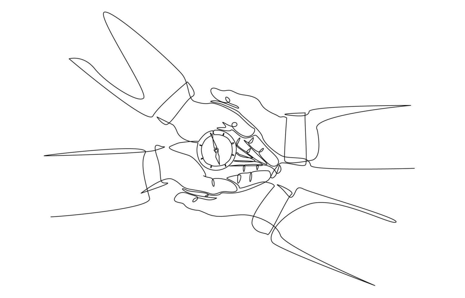 Continuous one line drawing of boss giving compass to employee, business direction guideline concept, single line art. vector