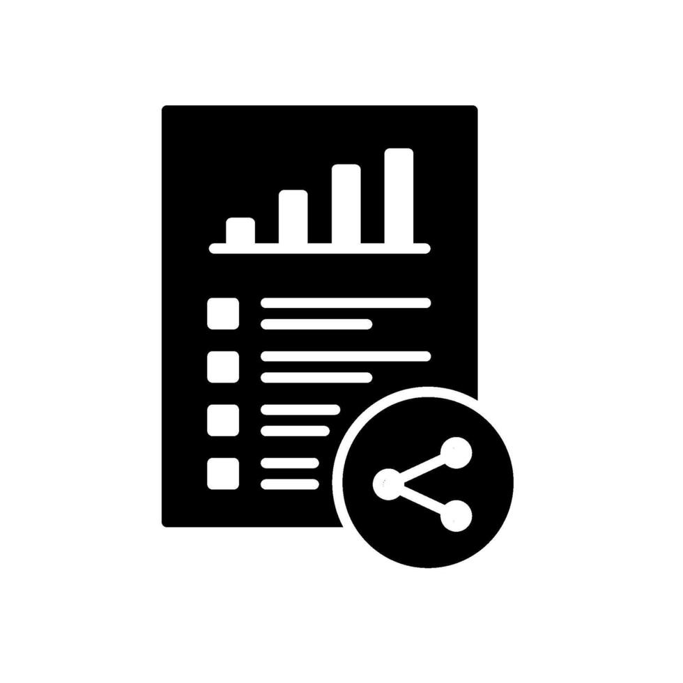 Icon for sharing work statement files vector