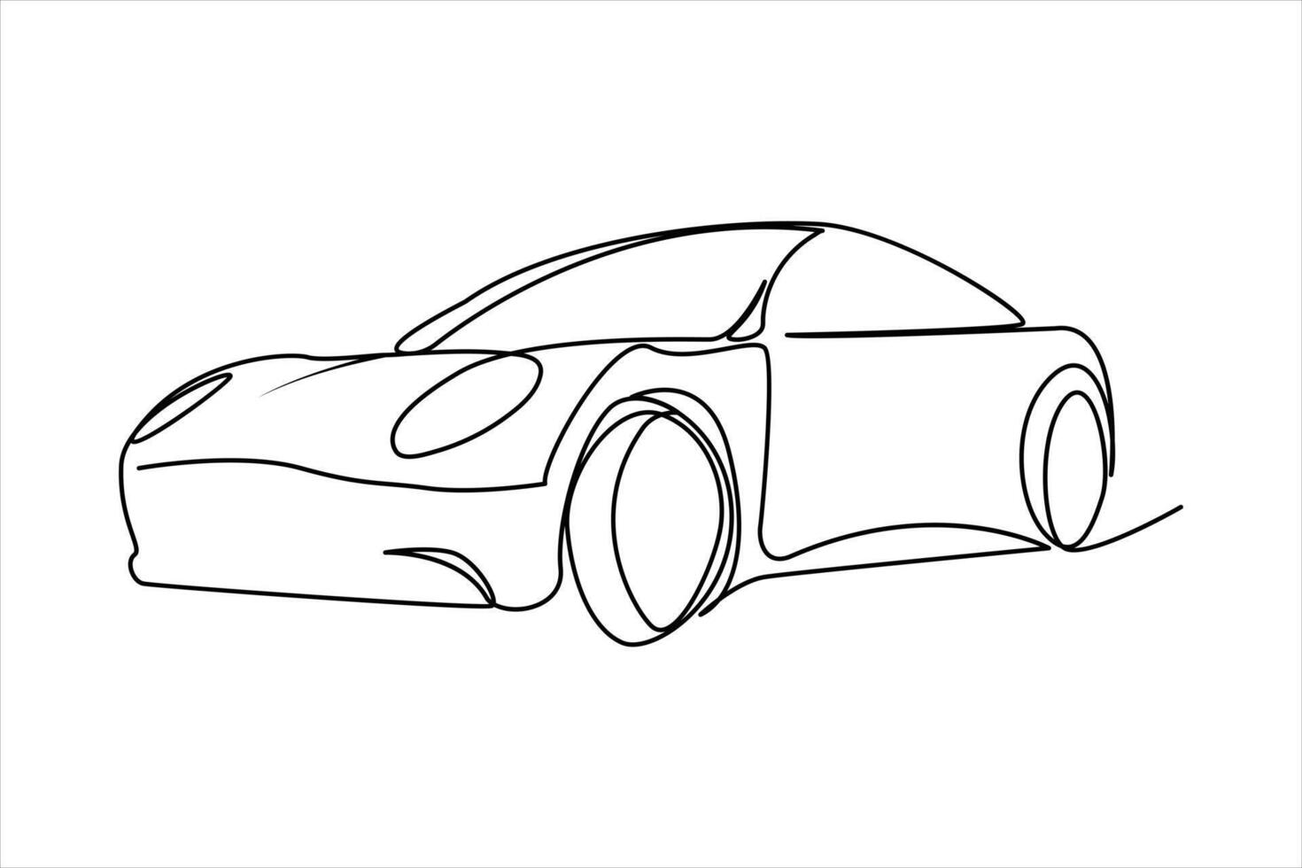 continuo uno línea dibujo de coche vector icono. uno línea coche icono vector antecedentes. coche alquiler icono. continuo contorno de un coche logo icono.