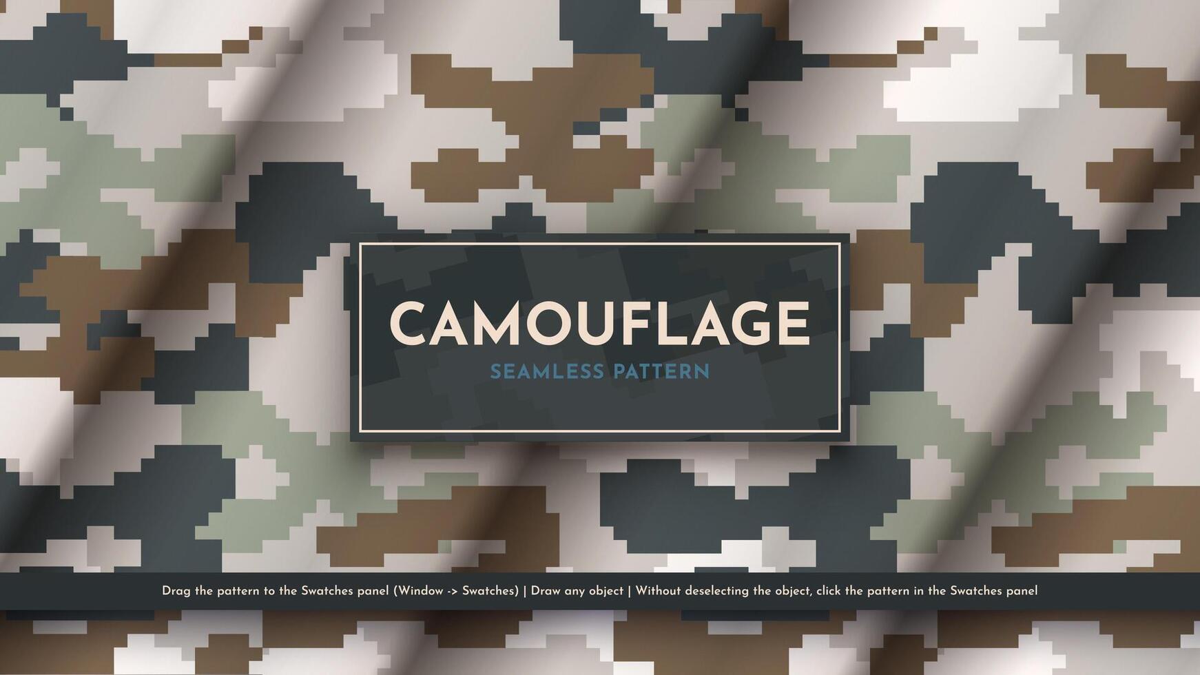 Seamless Camouflage Pattern. War Illustration. Traditional Military Texture. Army Modern Background vector