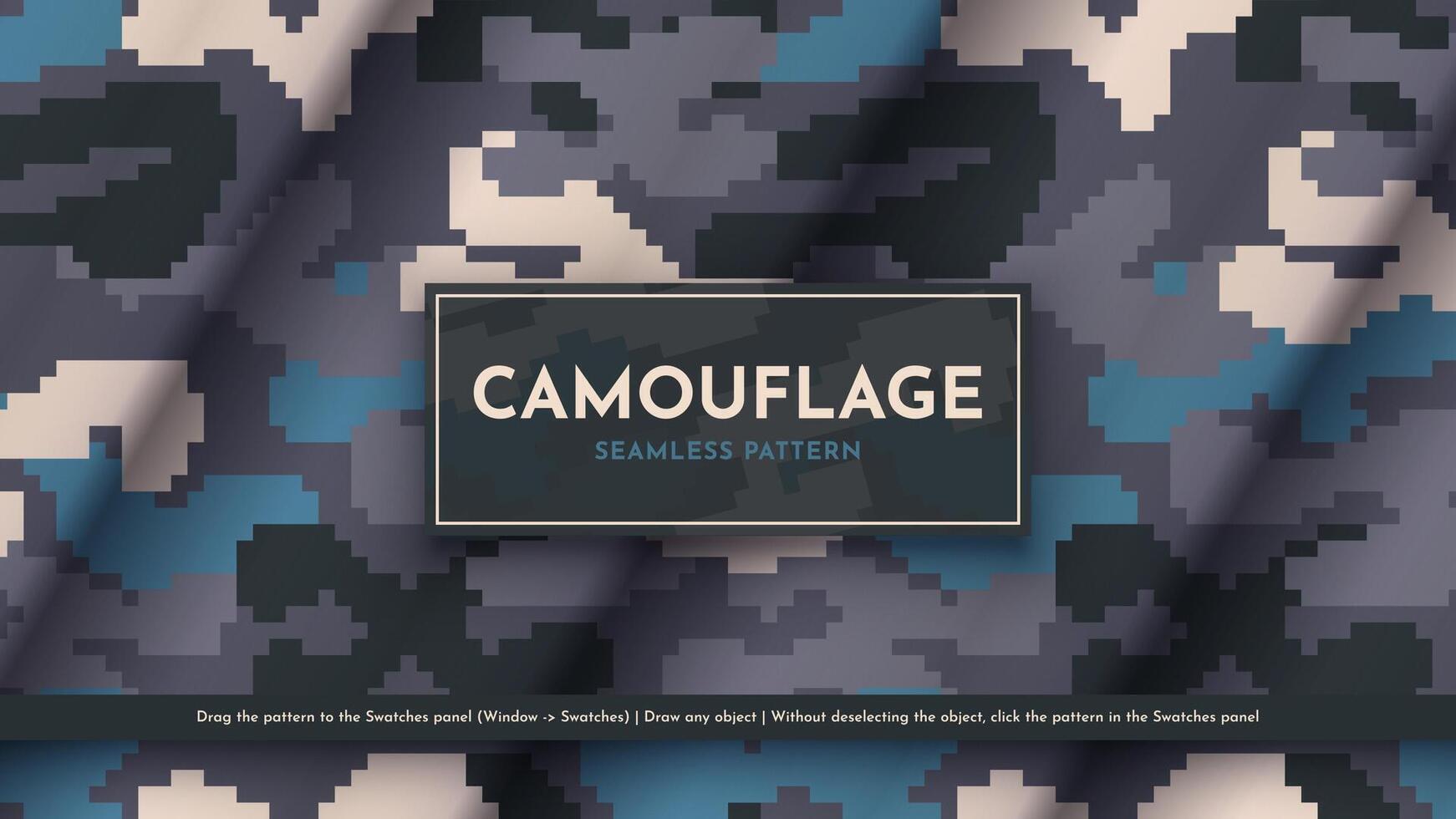 Seamless Camouflage Pattern. War Illustration. Traditional Military Texture. Army Modern Background vector