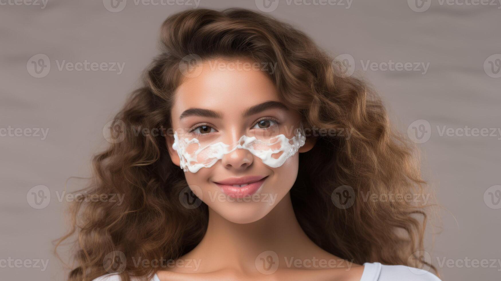 AI generated Woman With White Patches on Face photo