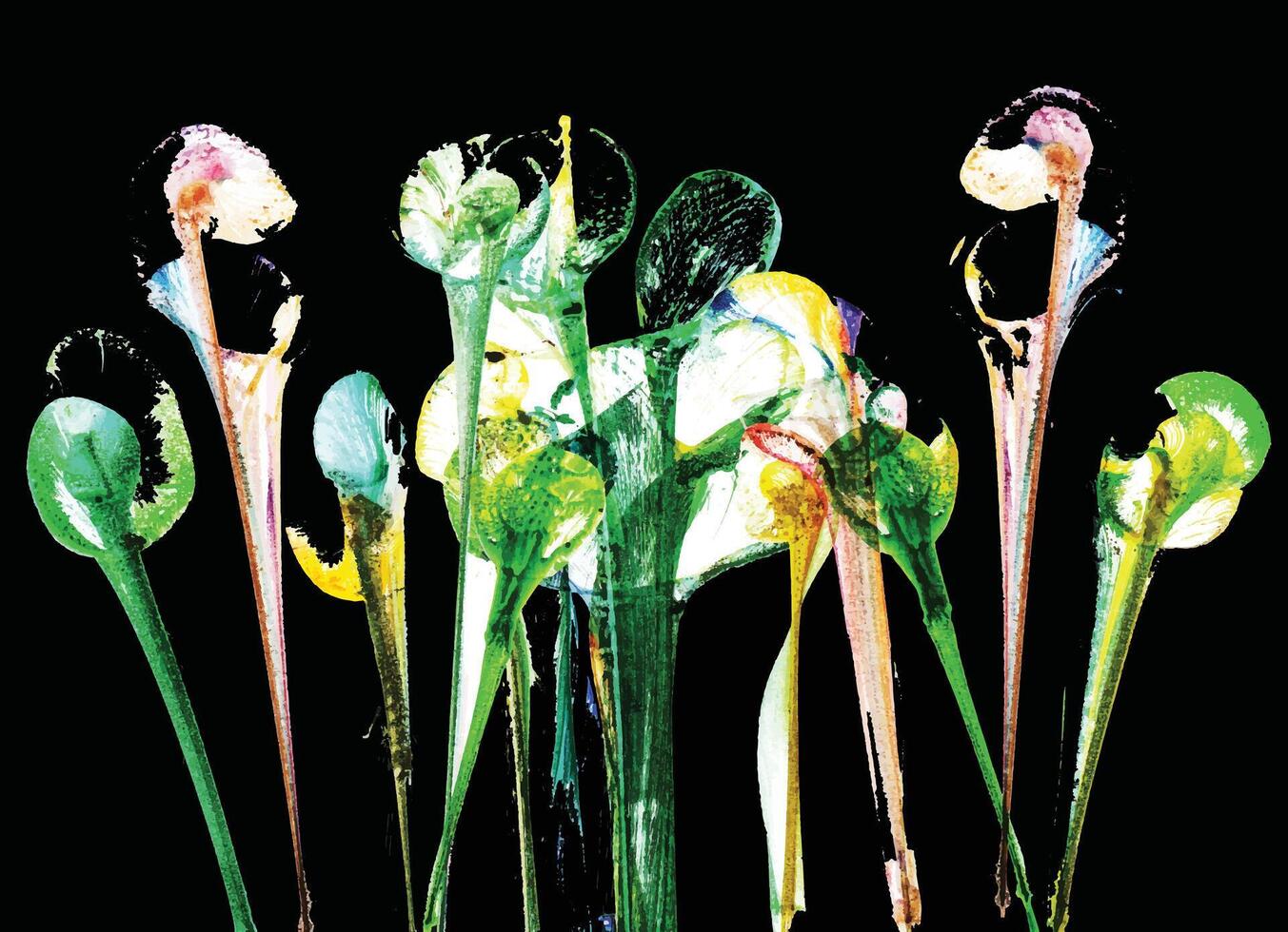 resumen Arte flor antecedentes diseño por mano acuarela pintura en papel. vector