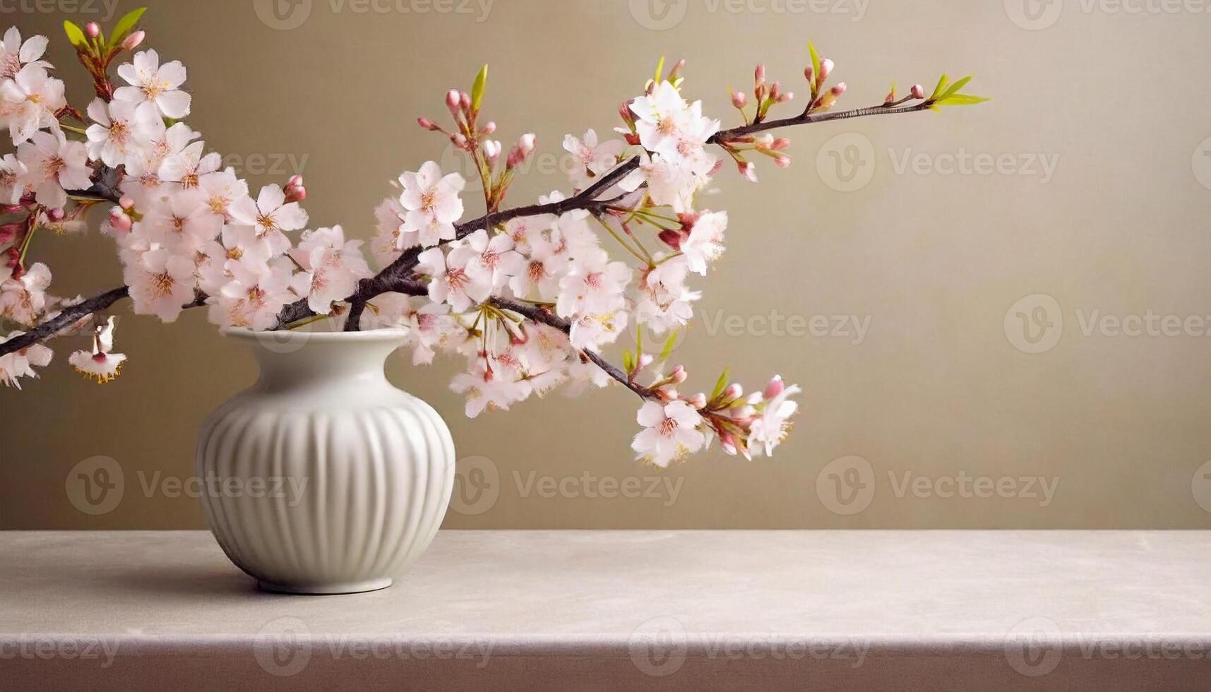 AI generated Generated Image of a spring flower arrangement in a vase photo