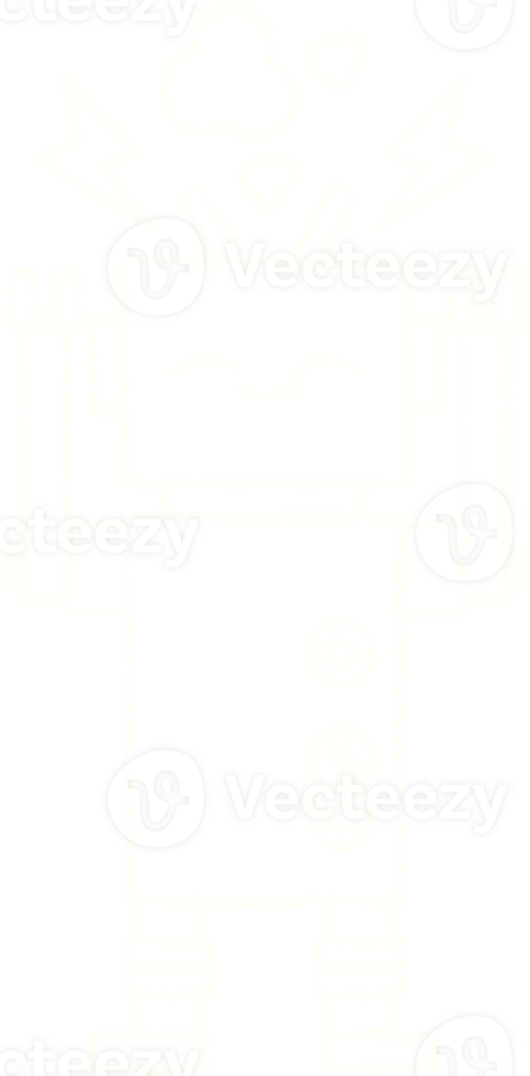 Crazy Robot Chalk Drawing png