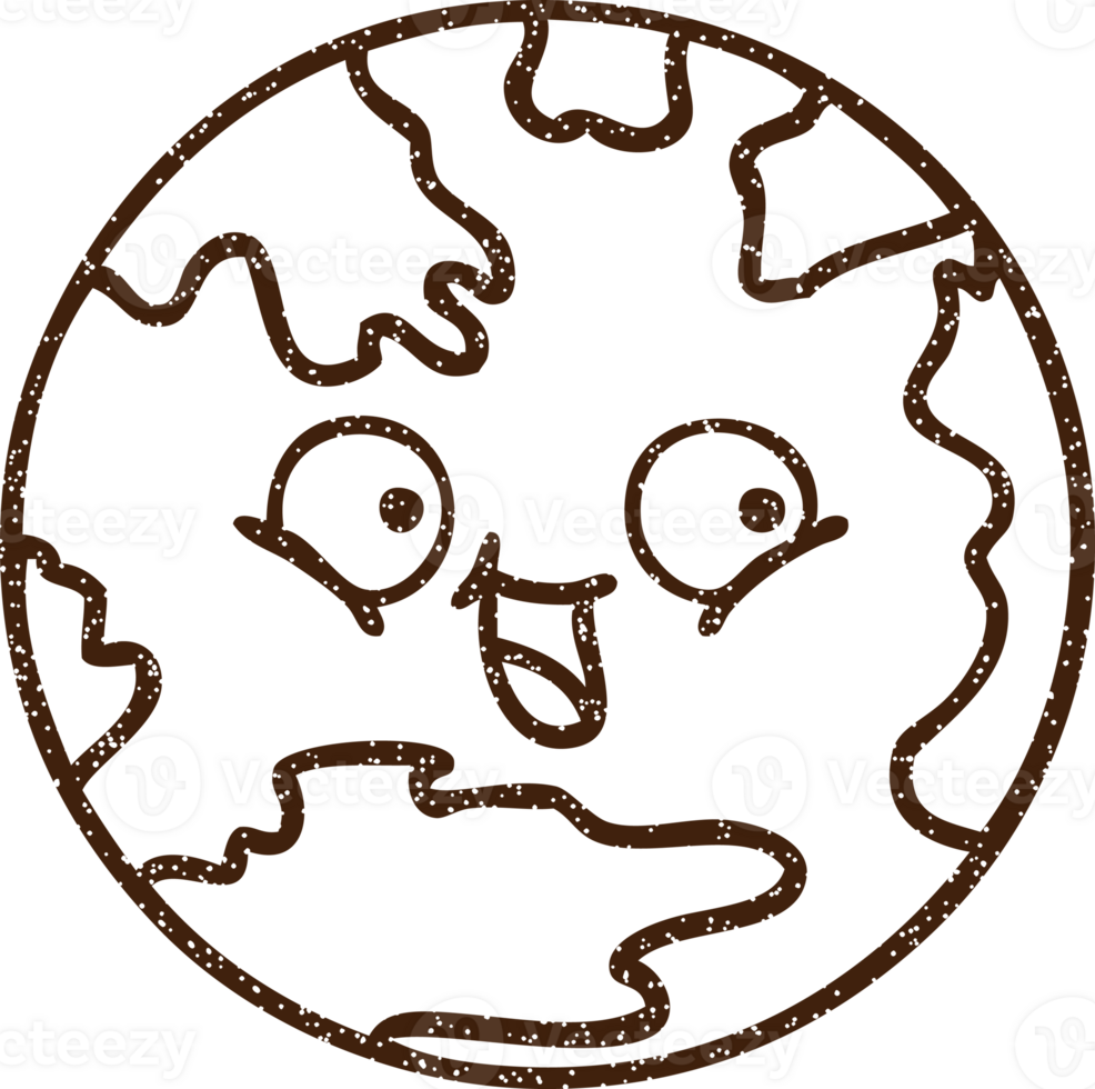 World Charcoal Drawing png