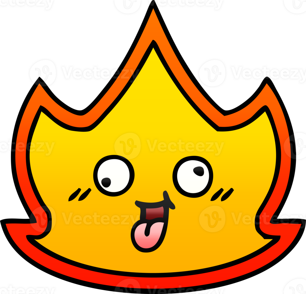 gradient shaded cartoon of a fire png