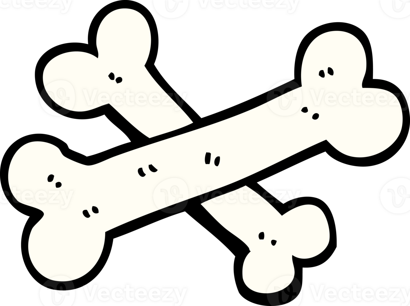 crossed bones hand drawn doodle style cartoon png