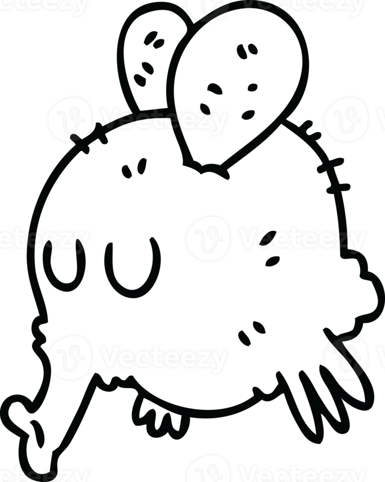 line drawing quirky cartoon fly png