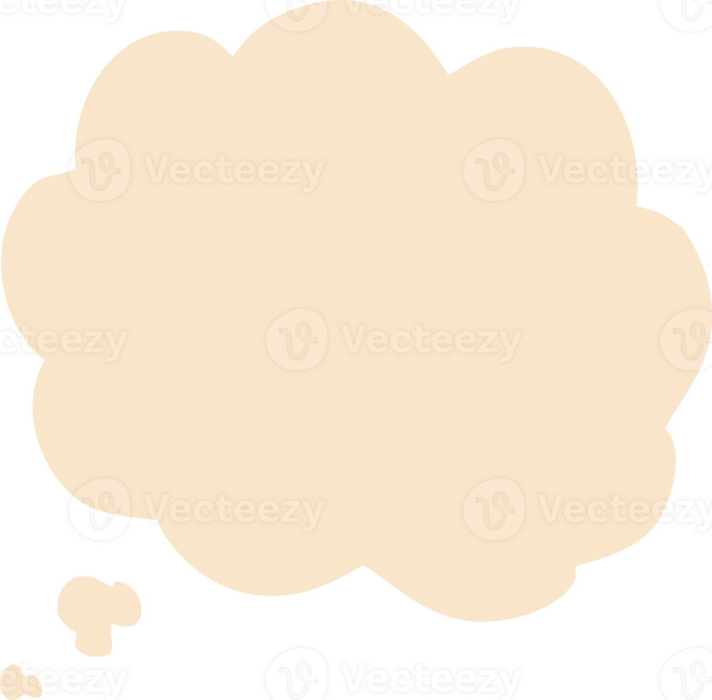cartoon doodle thought bubble png