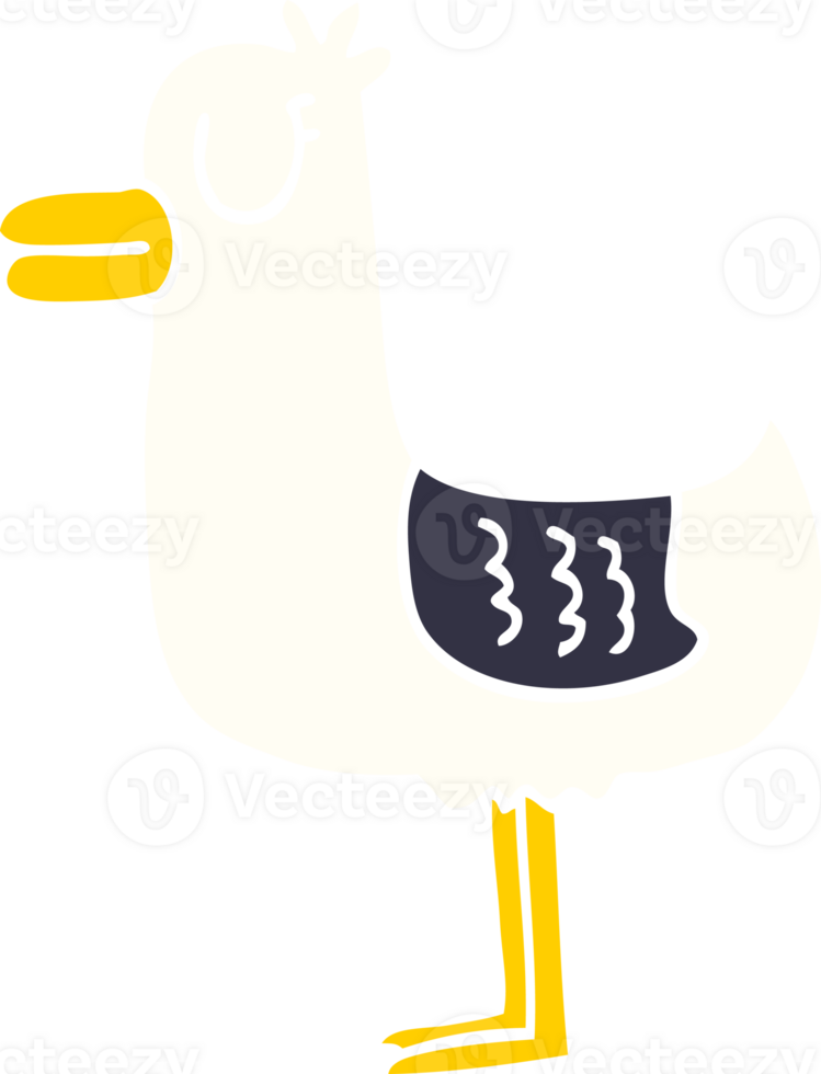 cartoon doodle sea gull png