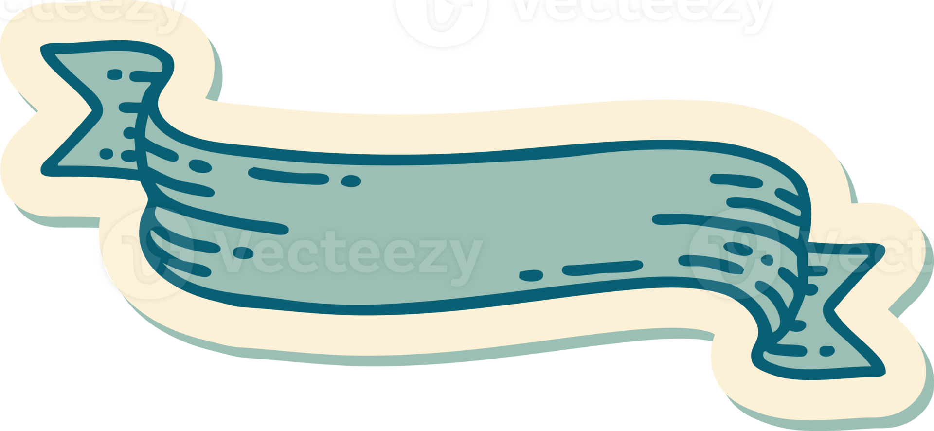 sticker of tattoo in traditional style of a banner png