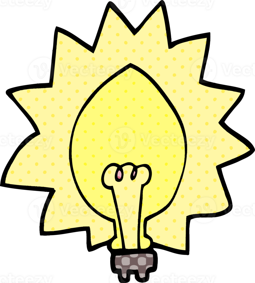 cartoon doodle light bulb png