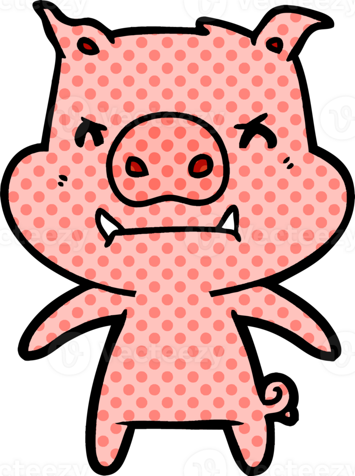 angry cartoon pig png