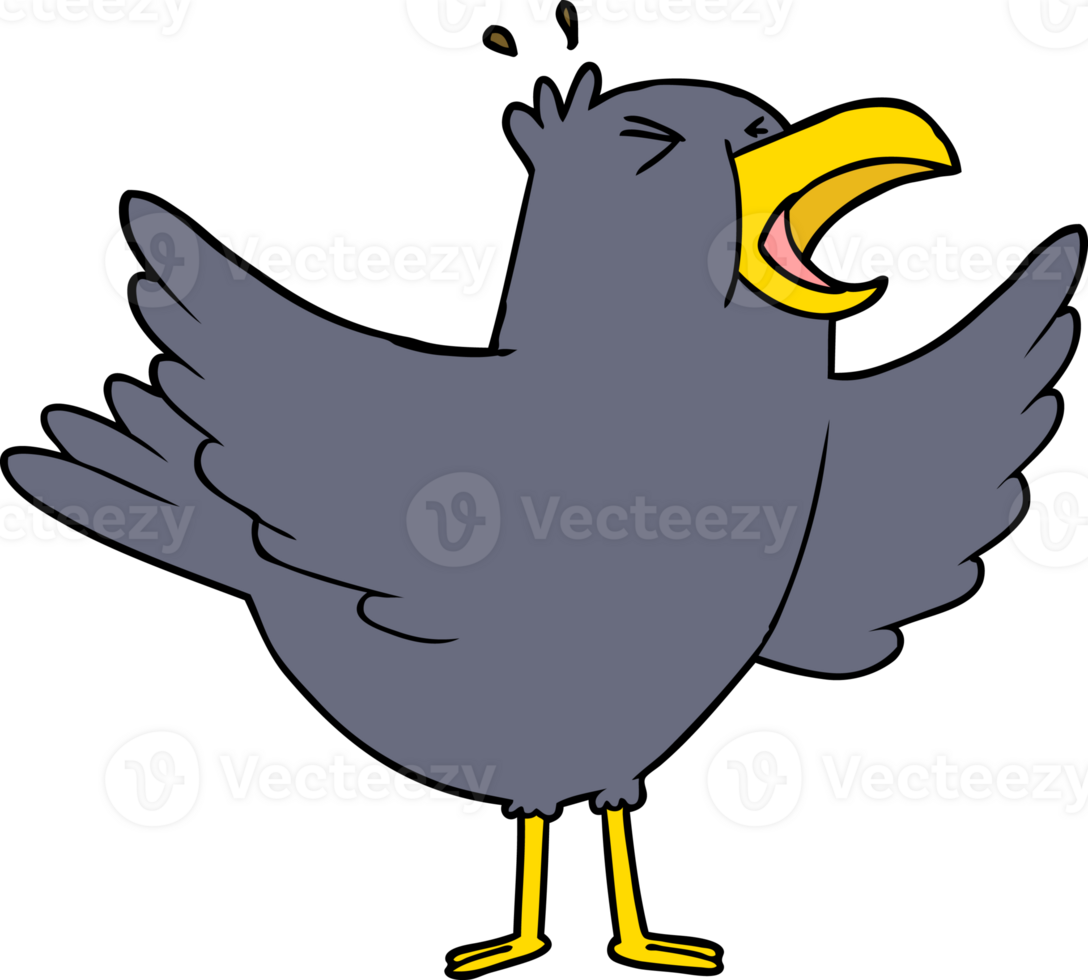 cartoon squawking bird png