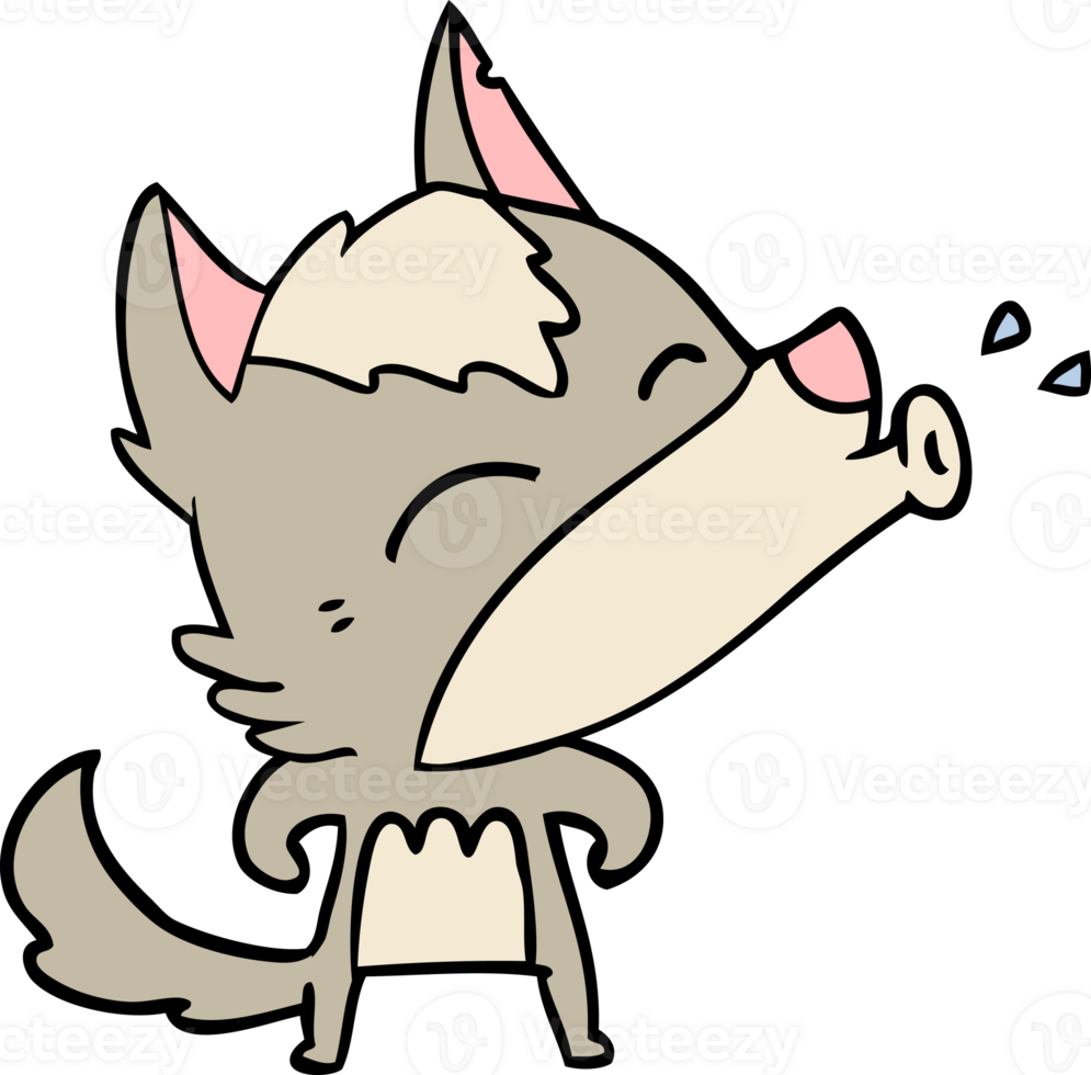 heulender Wolf-Cartoon png