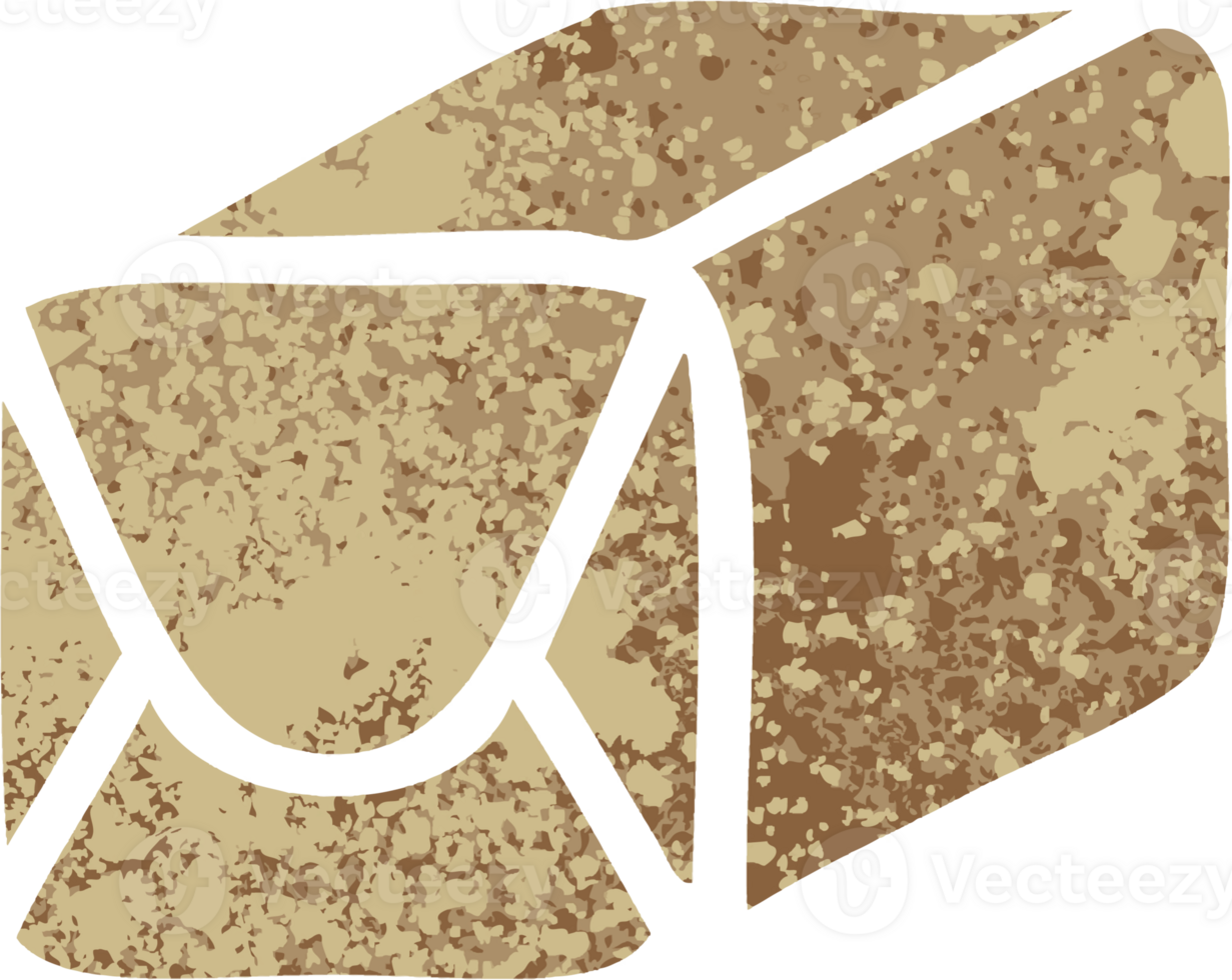 retro illustration style cartoon of a paper parcel png