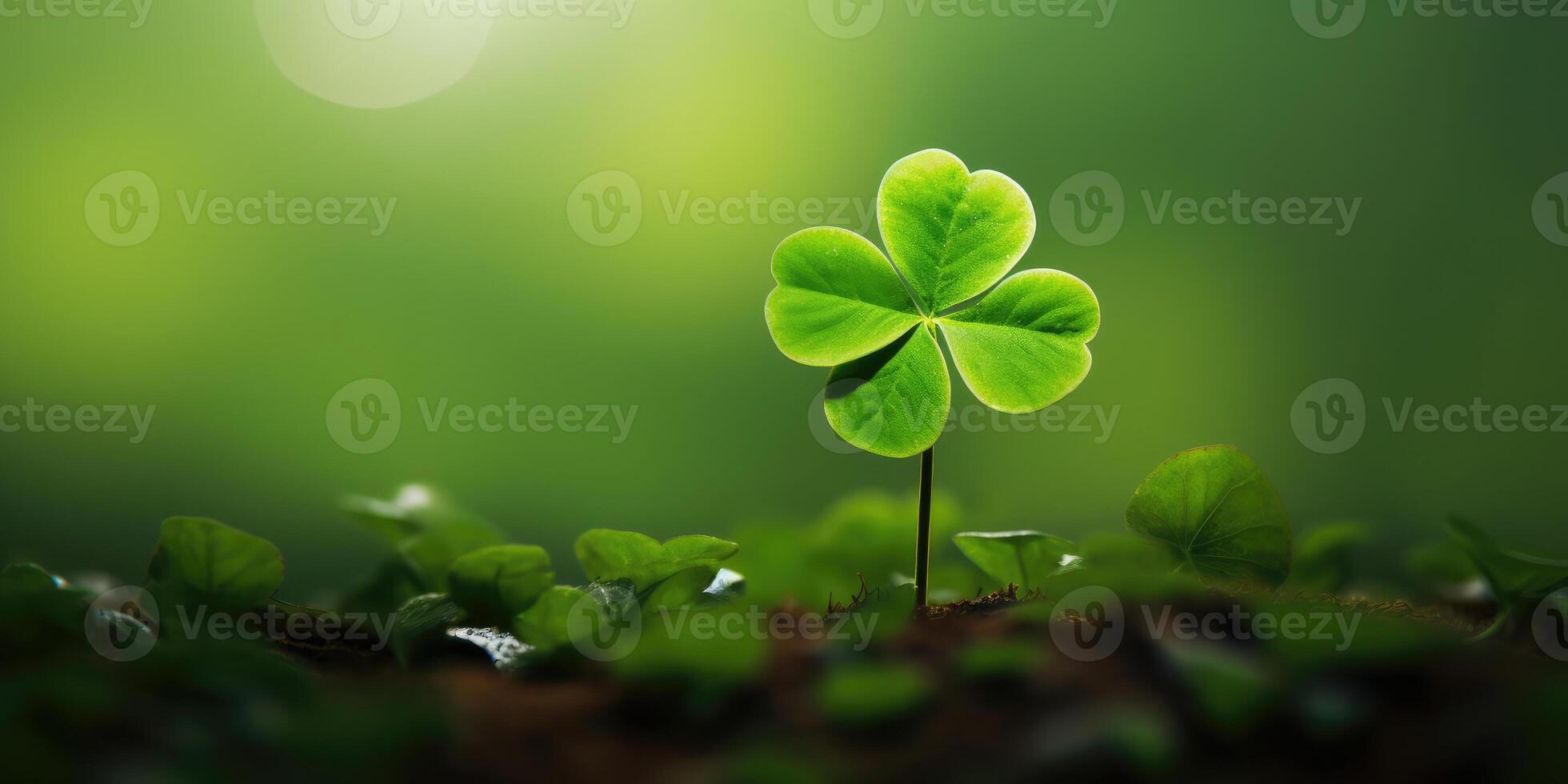 AI generated clover leaf photo