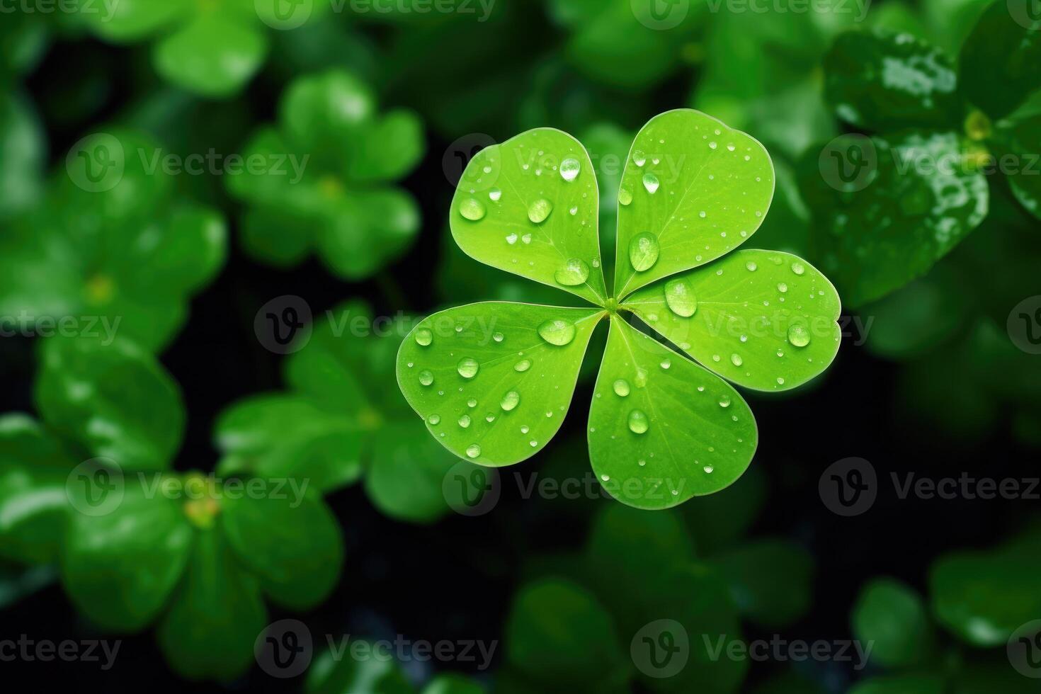 AI generated clover leaf photo