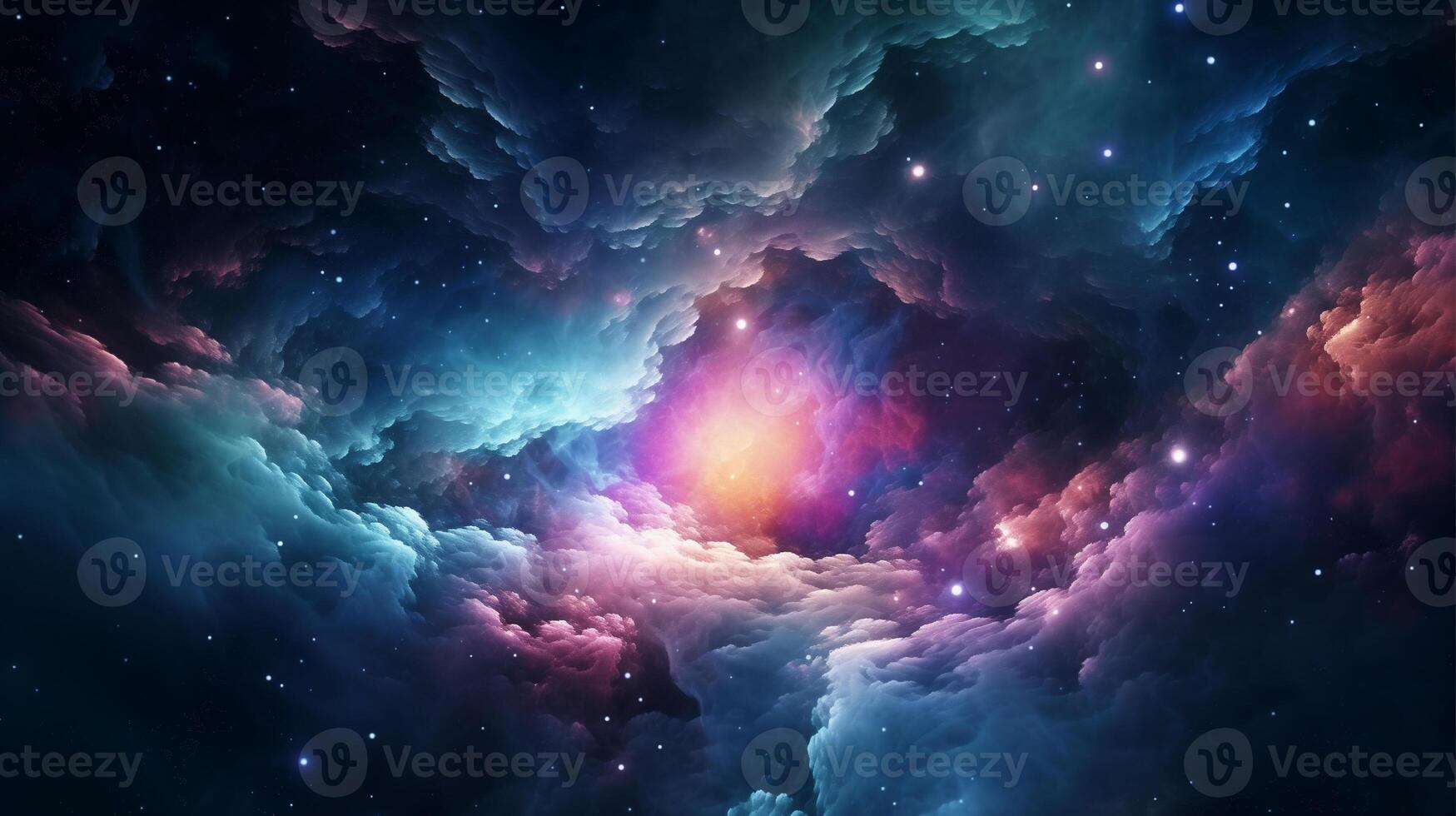 AI generated the nebula is shown in this image. AI generated image Pro Photo