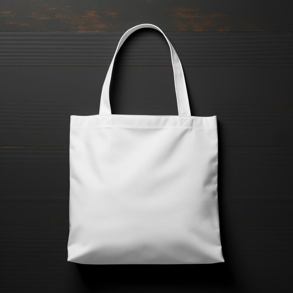 AI generated realistic tote bag mockup on isolated background photo