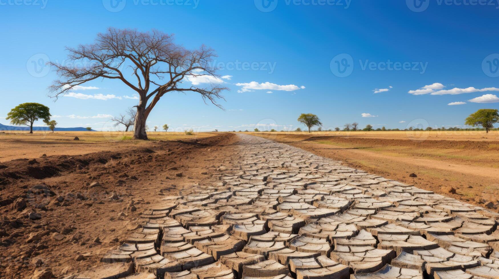 AI generated global warming climate change enviorment drought, ai photo