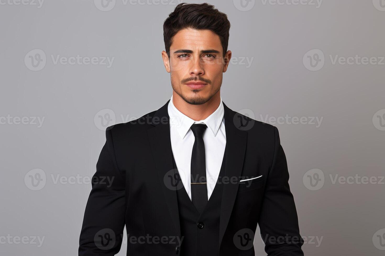 AI generated Businessman in Suit and Tie Posing for Portrait photo