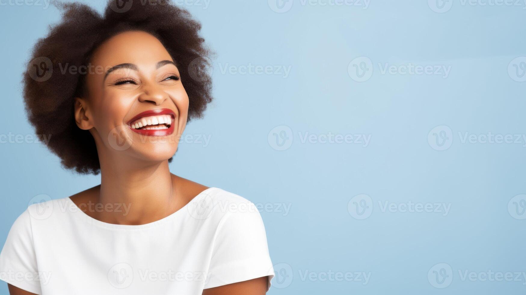 AI generated Smiling Woman With Diverse Features photo