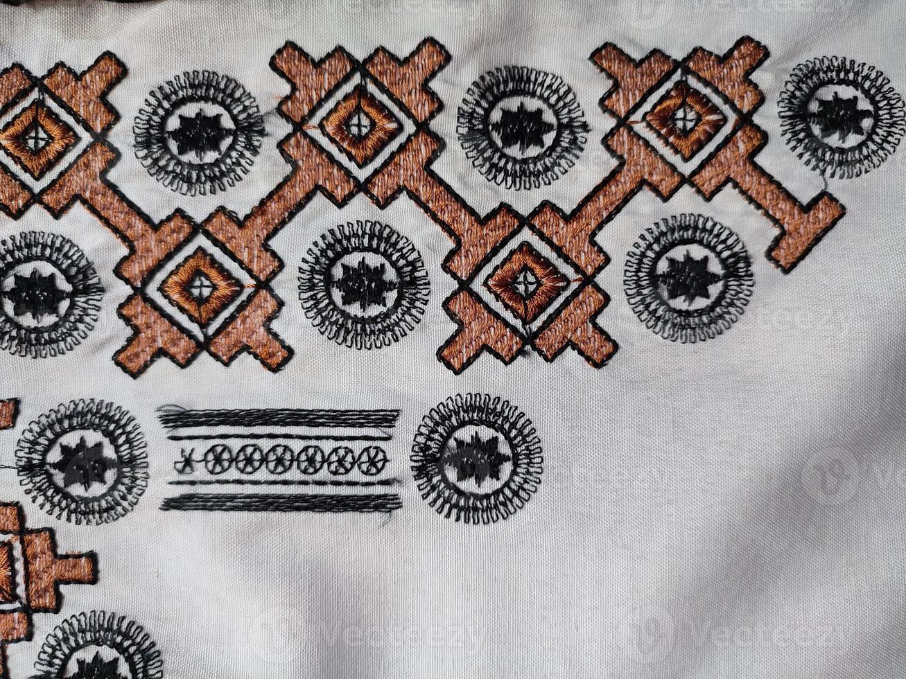 hermosa Arábica texturas y patrones en musulmán ropa foto