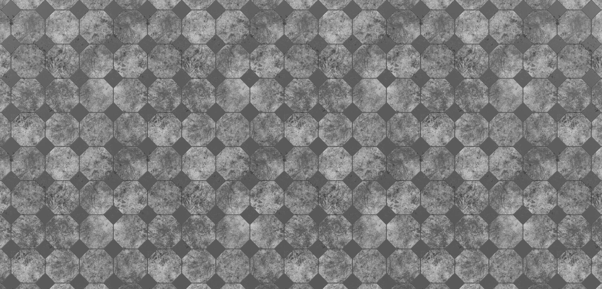 tiled floor Old floor background texture block texture stained tiles rough 3D illustration photo