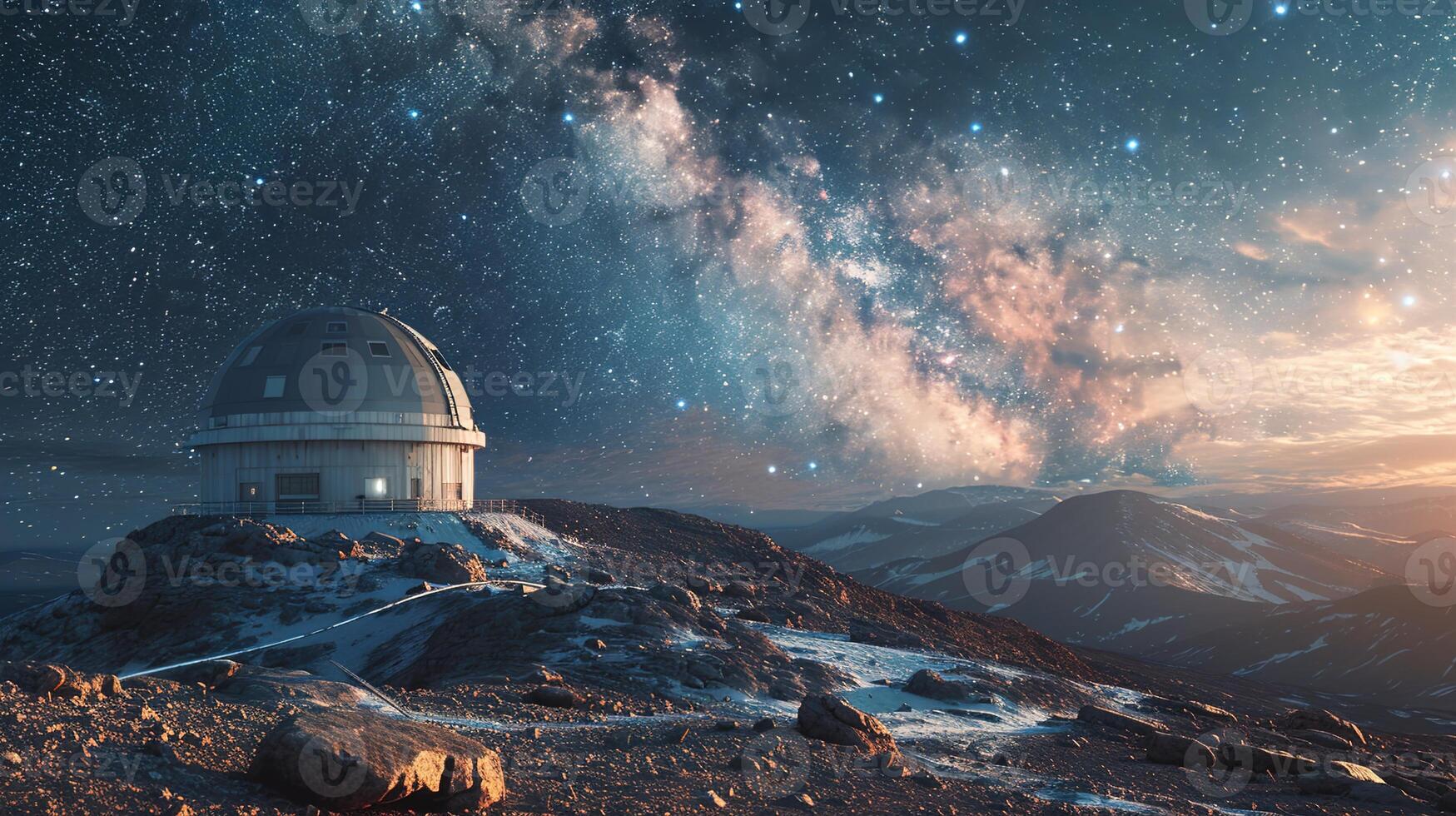 ai generado explorador el Cielos, astro turismo guías a alto altitud observatorios para inolvidable estudio de las estrellas experiencias. foto