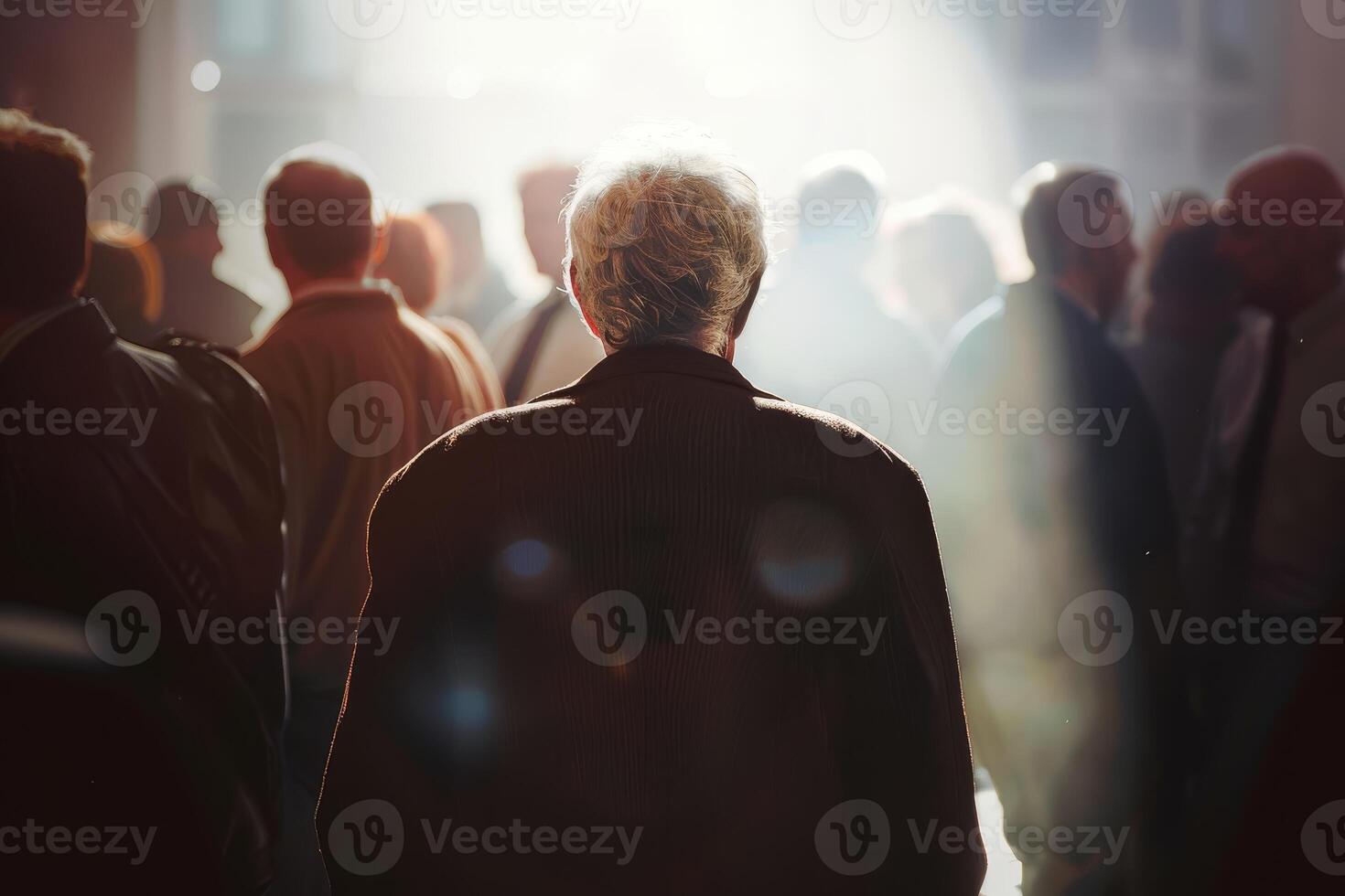 AI Generated Senior at a Social Gathering photo
