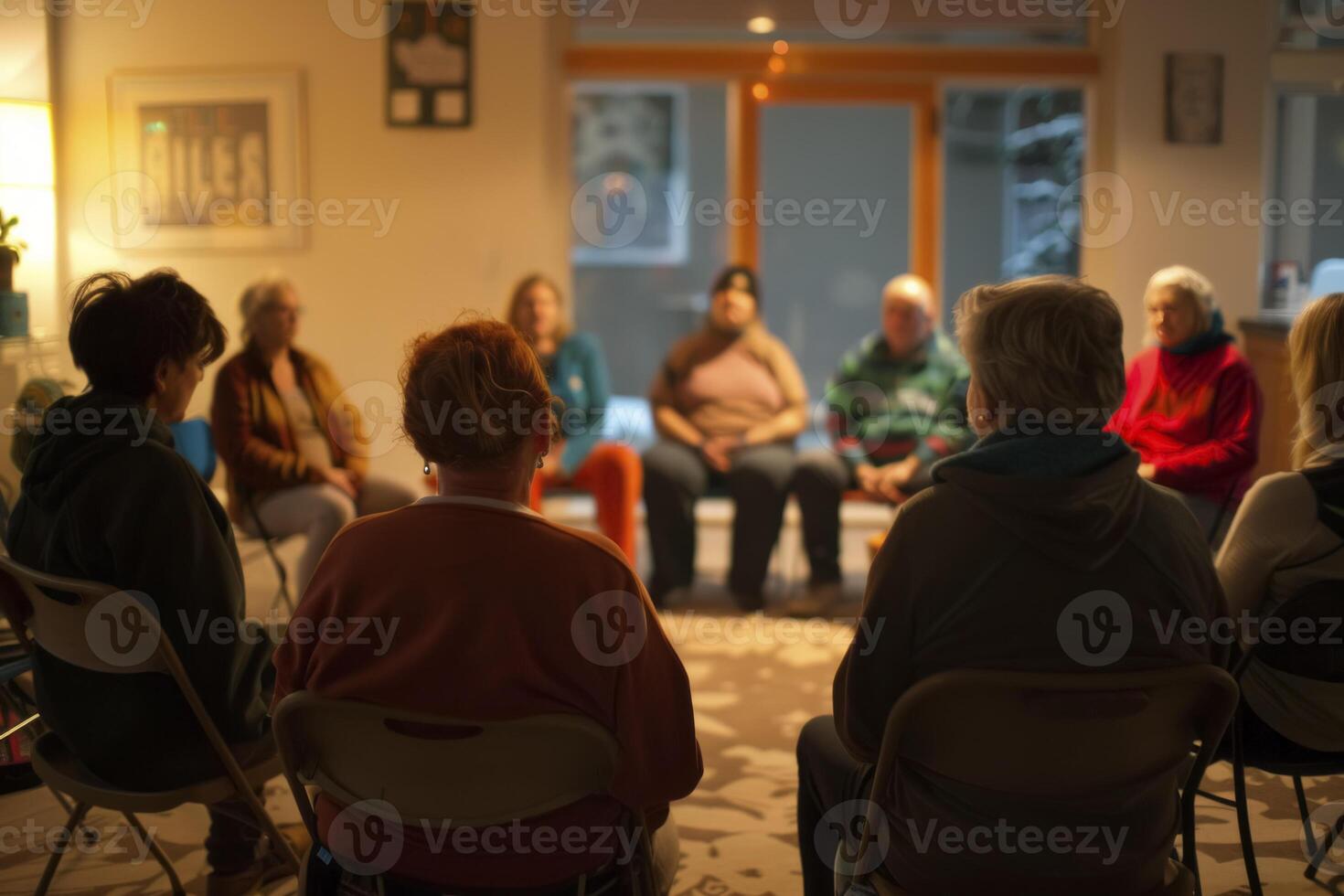 ai generado apoyo circulo reunión foto