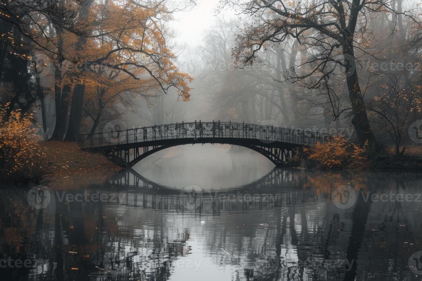 ai generado puente a serenidad foto