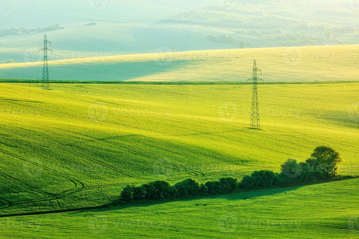 Moravian summer rolling landcsape photo