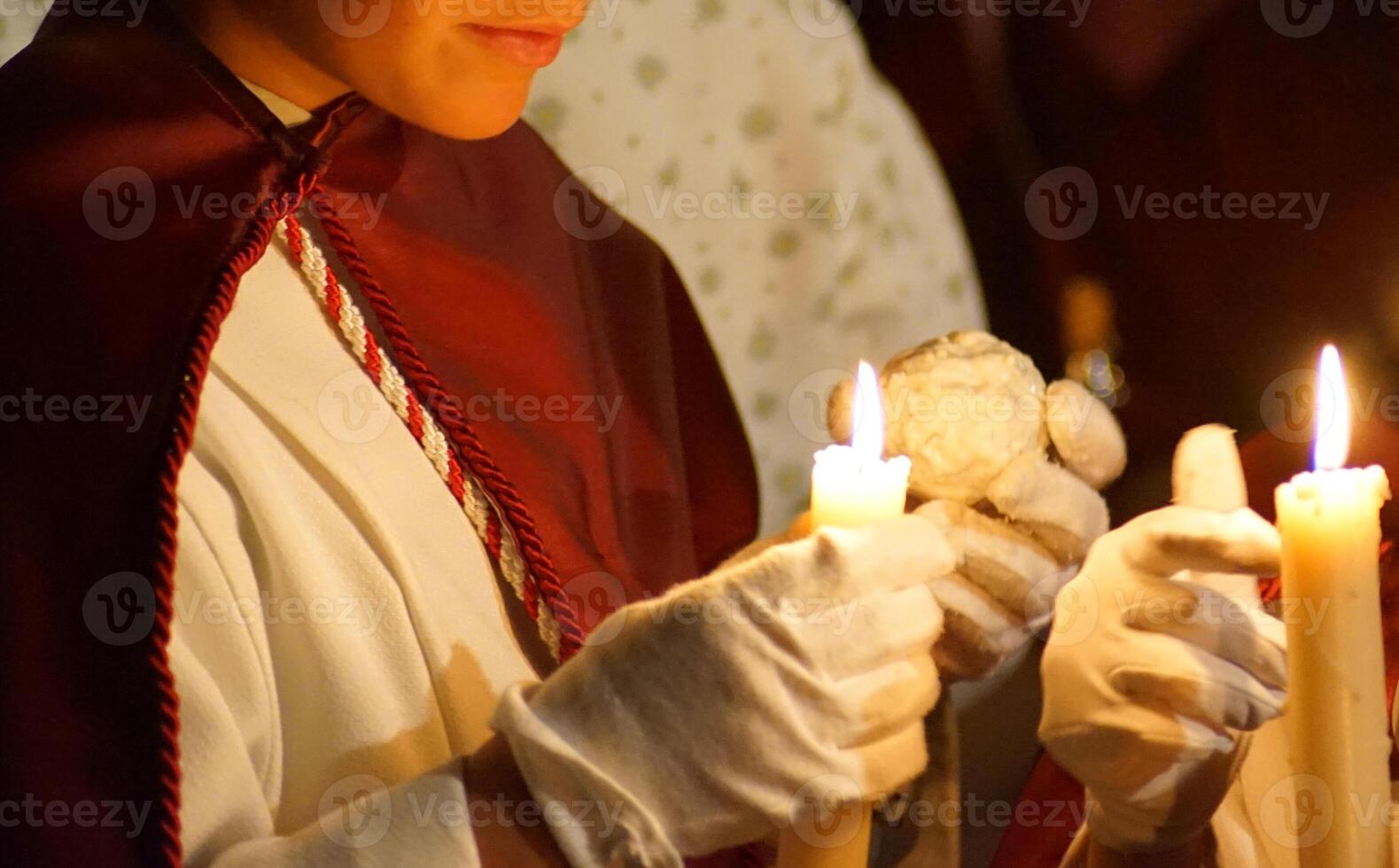 A child in a Holy Week procession photo