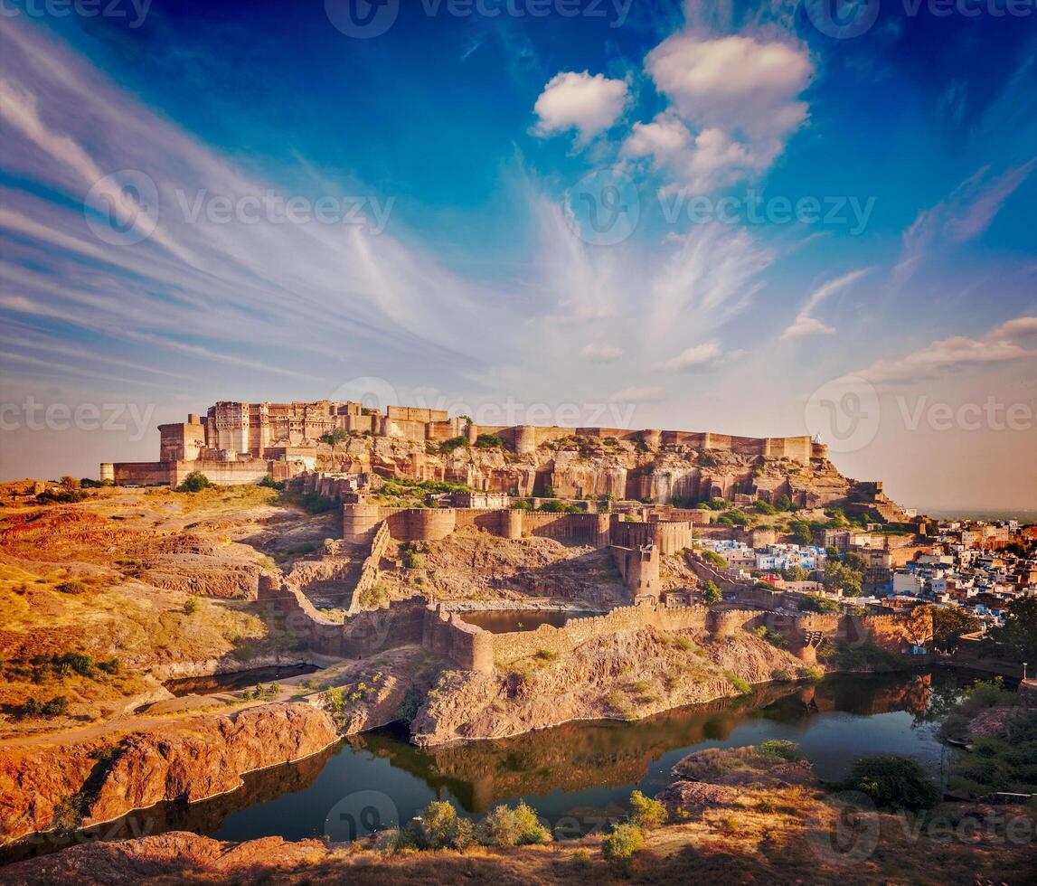 Fortaleza de Mehrangarh, Jodhpur, Rajastán, India foto