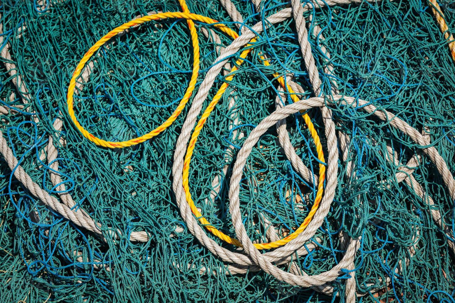 Fishing net and ropes photo