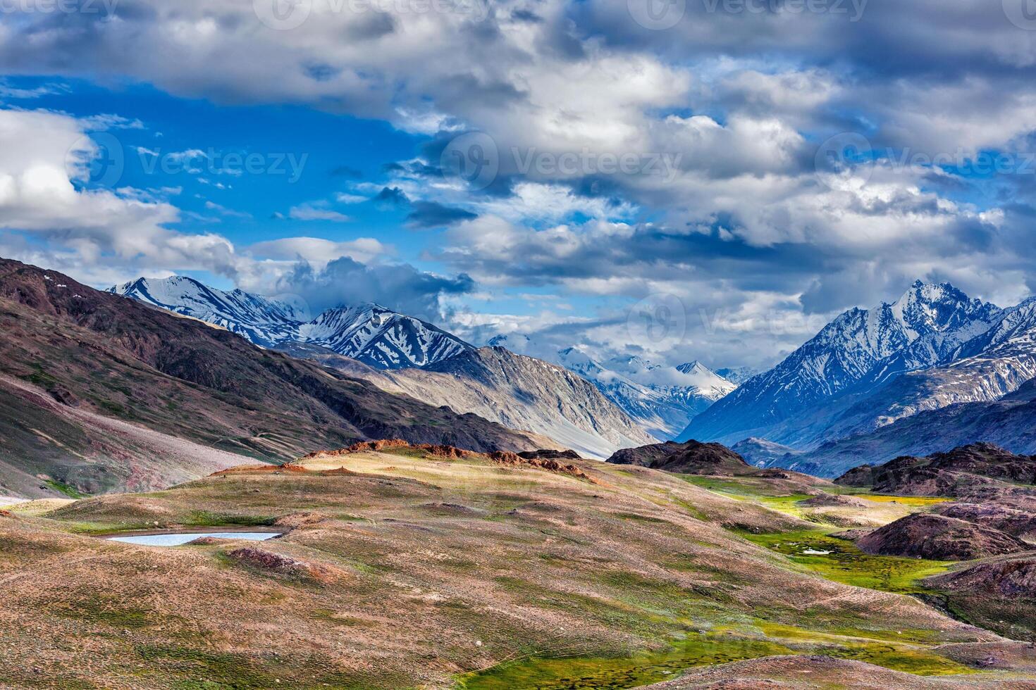 Small lake in Himalayas photo