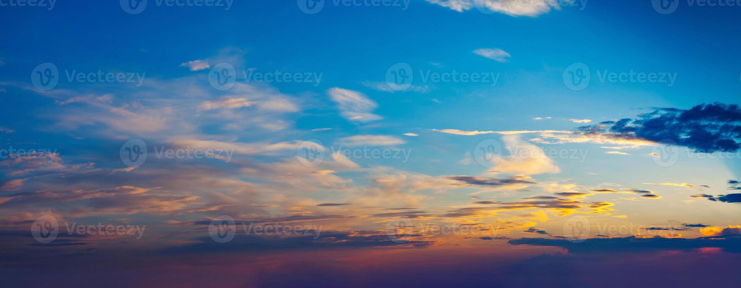 Evening sky with clouds photo