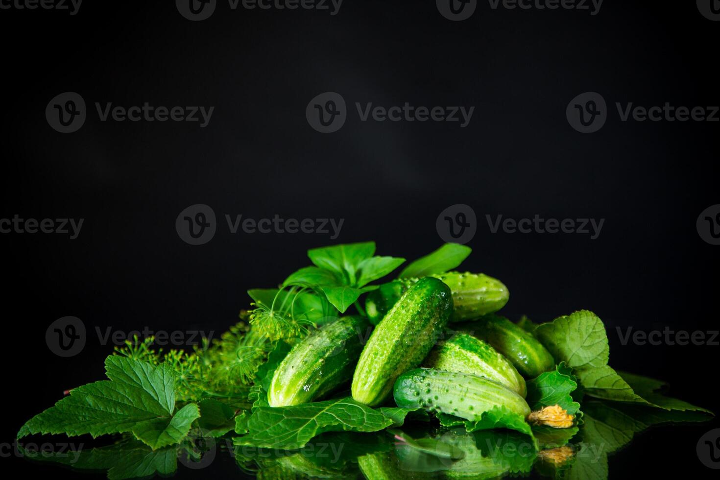 a set of products for pickling cucumbers photo
