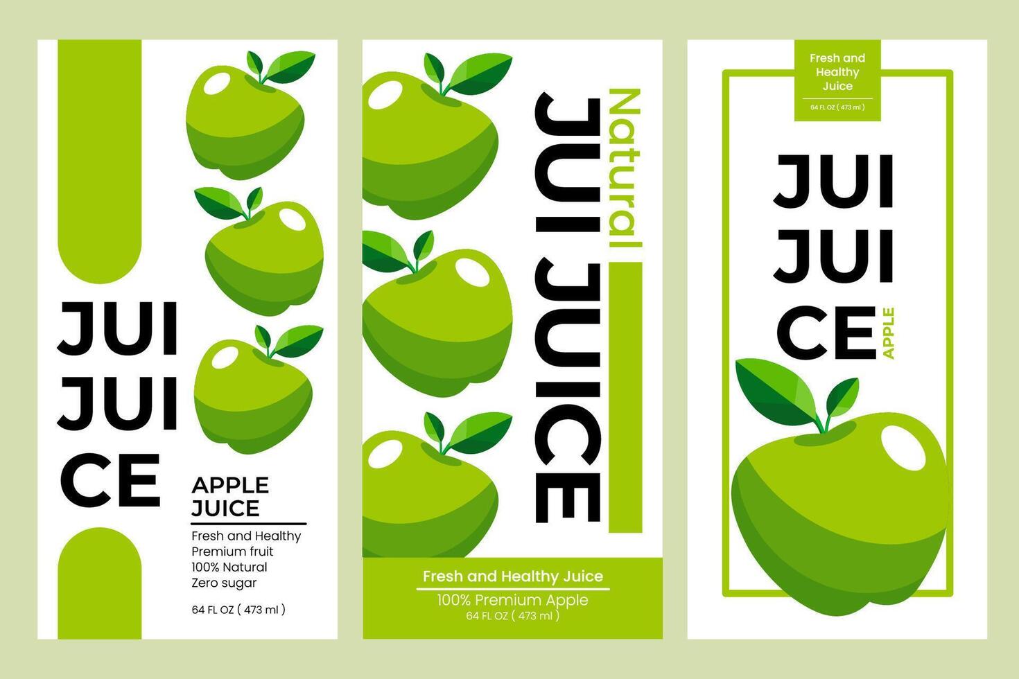 Apple juice label design. Suitable for beverage, bottle, packaging, stickers, and  product packaging vector