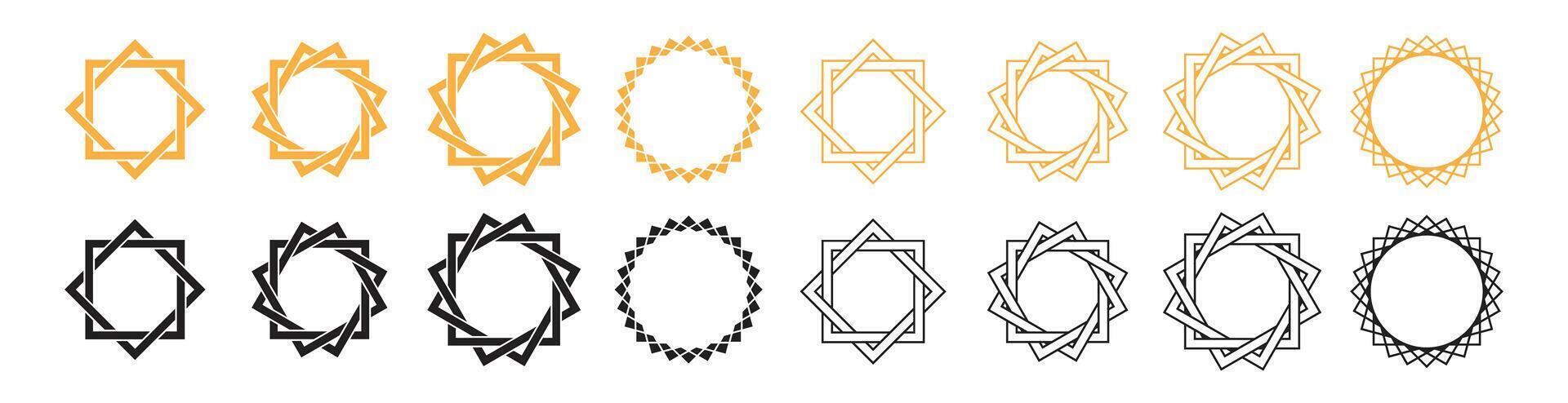 ornamental rectangle frame, border, arabic style ornament vector